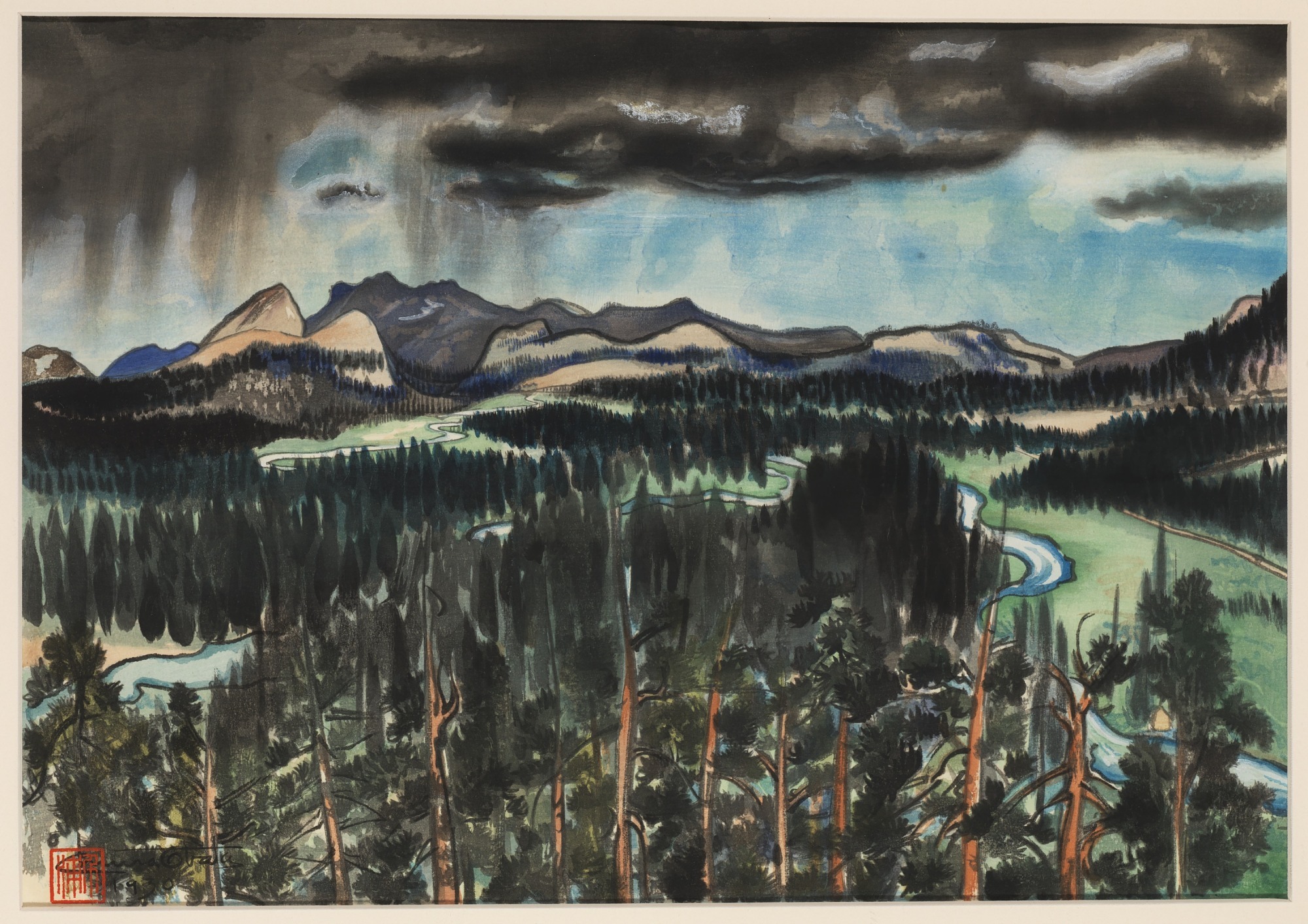 Before Thunderstorm, Tuolumne Meadows, Chiura Obata, 1930