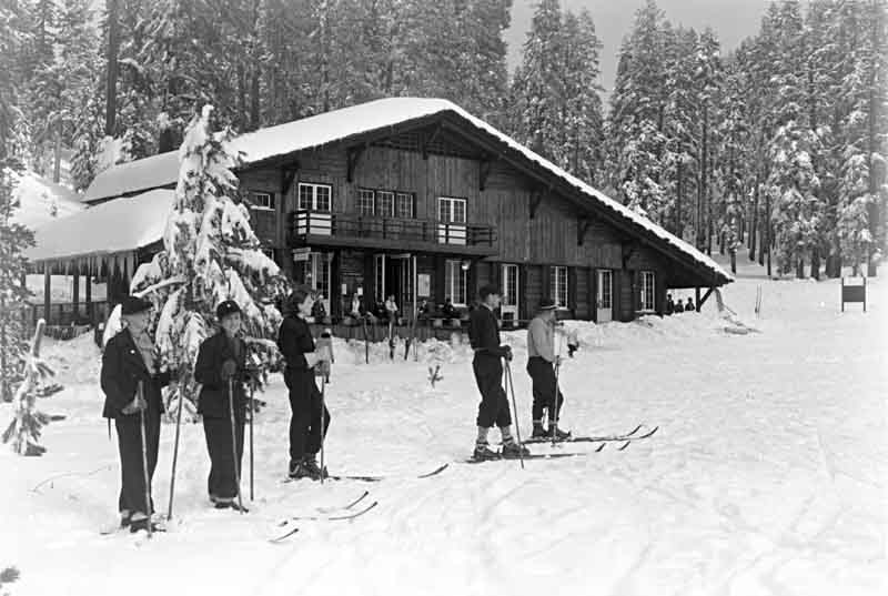 Skiers at Badger Pass in 1937
