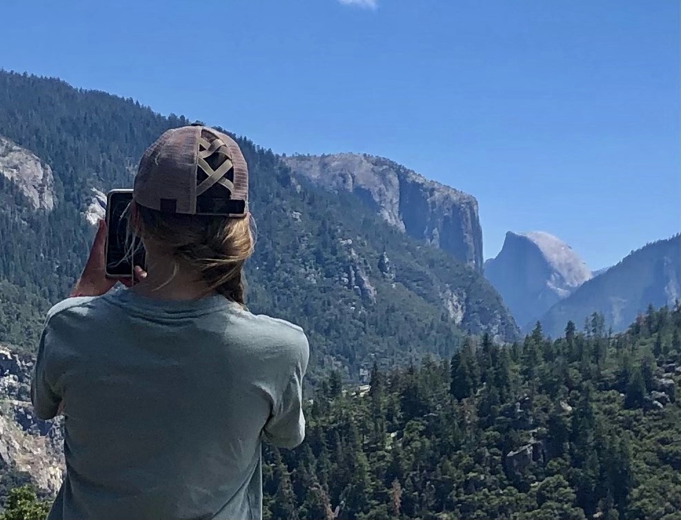 Leah G. photograpsh the Valley on her first ever trip to Yosemite in 2022, during the Washburn Fire.