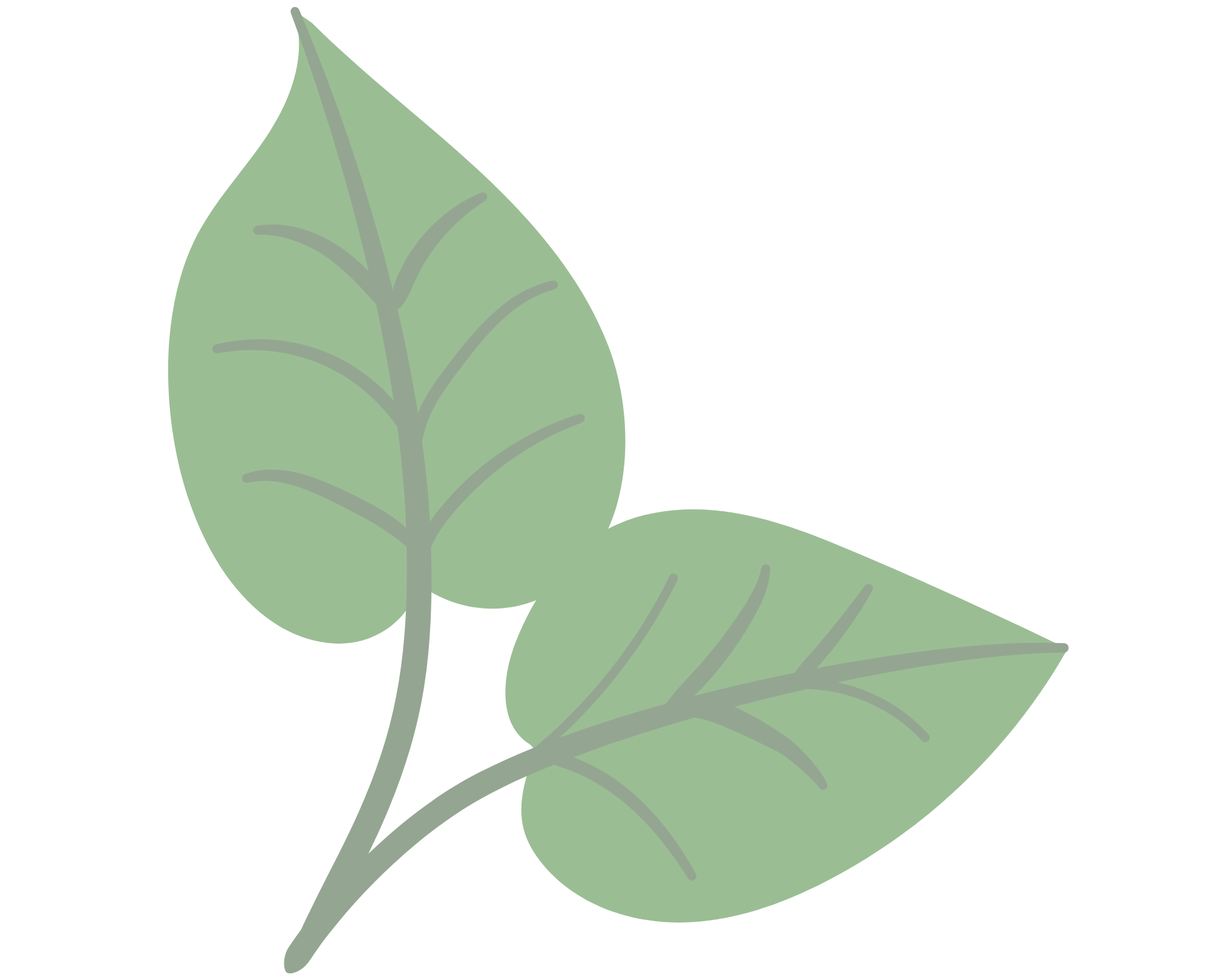 Double green leaf icon.