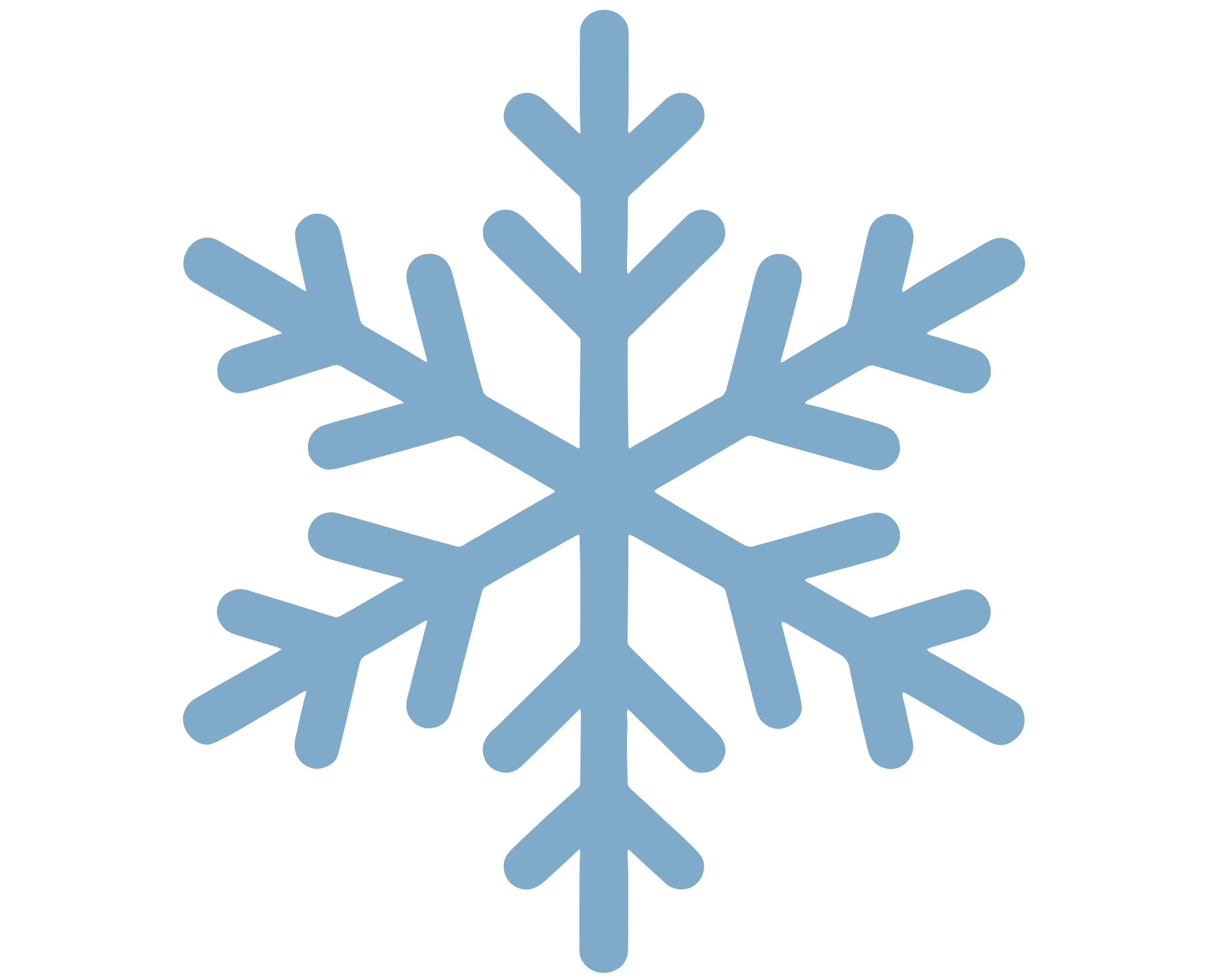 Blue snowflake icon.