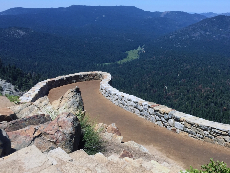 Restored walls, trail and habitat at Wawona Point create a safe, environmentally sound overlook.