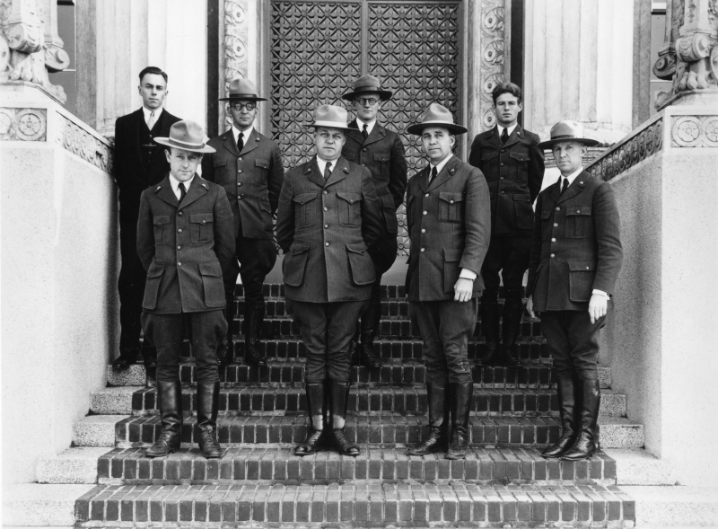 National Park Service ranger-naturalists at the First Park Naturalist Conference, held in Berkeley in November 1929 Photo: NPS.