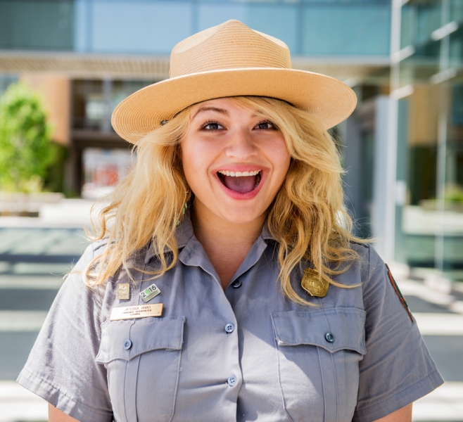 Jessica Rivas, a Wilderness ranger at the UC Merced Wilderness Education Center. Photo: © Jesse Chakrin.