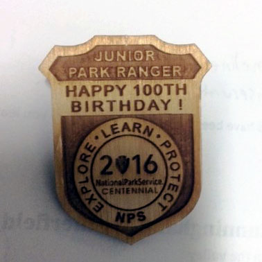 A special NPS Centennial Junior Ranger badge. Photo: NPS.