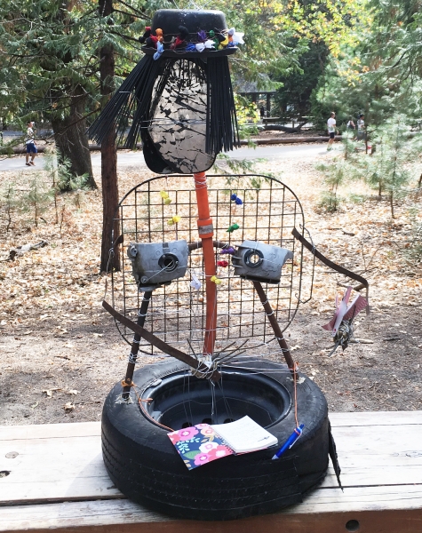 Students from UC Merced use recycled materials to create fun sculptures during the annual Yosemite Facelift event.