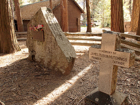You can still visit the gravestones of Florence Hutchings and her father, James Mason Hutchings, in the cemetery in Yosemite Village. Photo: Megan Rosenbloom