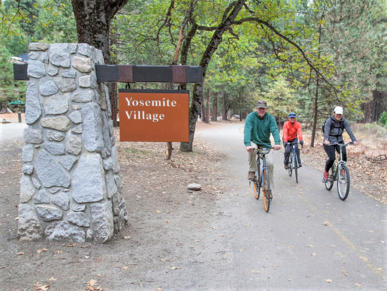 A new bike-share pilot program aims to encourage campers to avoid turning on their cars for quick trips to Yosemite Village. Photo: Yosemite Conservancy/Keith Walklet