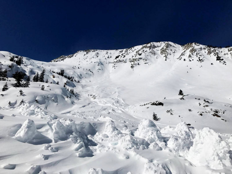 A stern reminder of nature’s volatility appeared as they made their way into the wilderness: the remnants of an avalanche. All the crew members had completed avalanche training before the trip, and had to pay close attention to warning signs of slides as they navigated the snowy terrain.