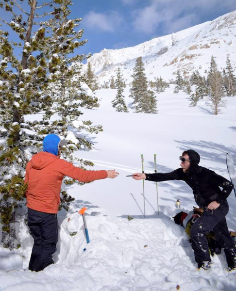 </p> <p>Teamwork is an essential element of any group wilderness trip … and certainly comes in handy when your trip involves lots of shoveling, careful note-taking and regularly handling sensitive camera gear.</p> <p>On the way down Mule Pass, Ryan and the crew stopped to refresh another survey station before continuing their journey, leaving the camera to capture images of whatever life might cross its path in the wilderness for another few weeks.</p> <p>