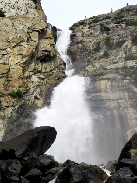 Looking up at Wapama Falls. Photo: Carolyn Botell.