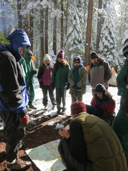 Learning doesn't stop when the temperature drops in Yosemite. Programs like WildLink and Adventure Risk Challenge help teens connect with the natural world in every season — including winter. Photo: NPS 