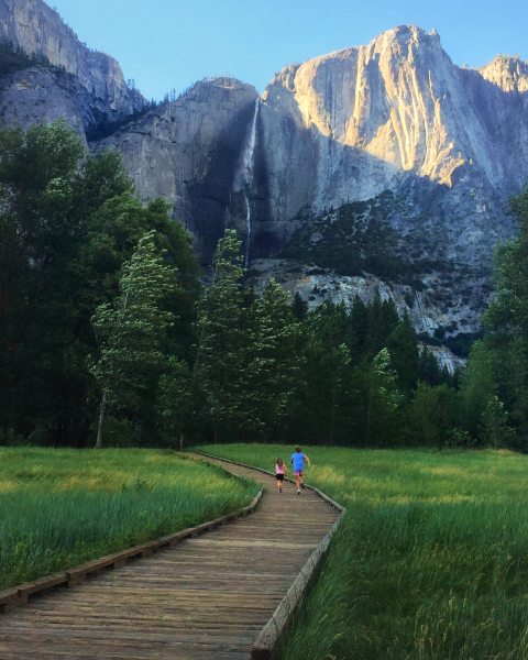 My family had just arrived in the Valley and got out of the car to take in all of the wonderful scenery. My girls were ahead of me and decided to race each other as I took this picture which I feel captured the moment of enjoying Yosemite perfectly. 