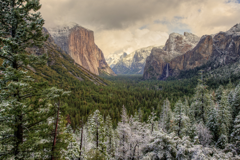 A crisp snowy morning spent at Tunnel View.