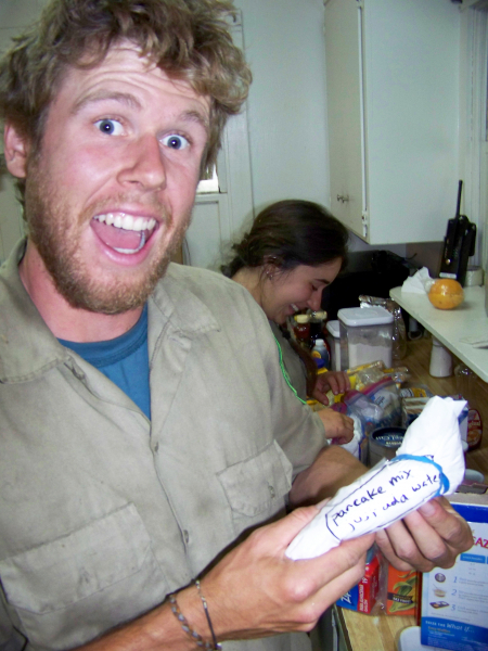 How do you keep your spirits up and energy high during months of working on the trails? Positive attitudes and teamwork go a long way...and pancakes don't hurt! Photo: Courtesy of NPS