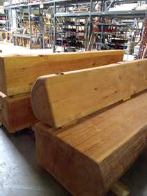 New log benches for Mariposa Grove. Photo: Yosemite Conservancy