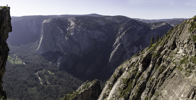 Shannon Dunaway captured this photo of her husband and son at Taft Point in 2015. Later, they followed the short trail to Glacier Point to catch the sunset. 